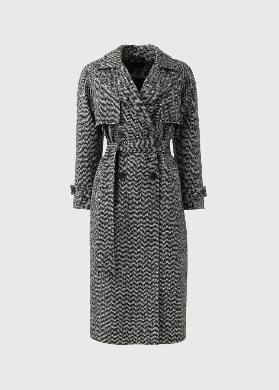 Black & White Trench Coat