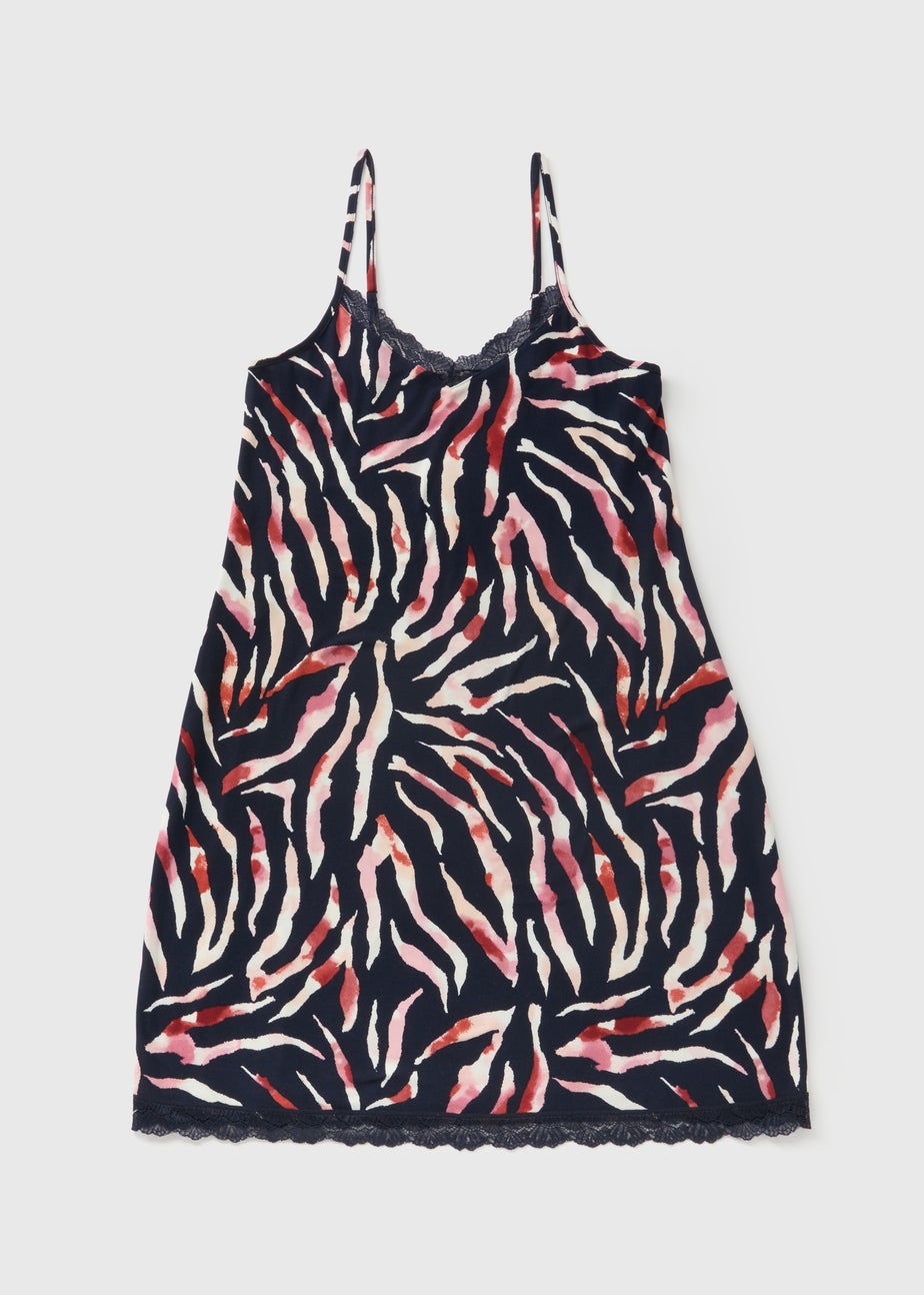 Navy Animal Print Chemise Nightie