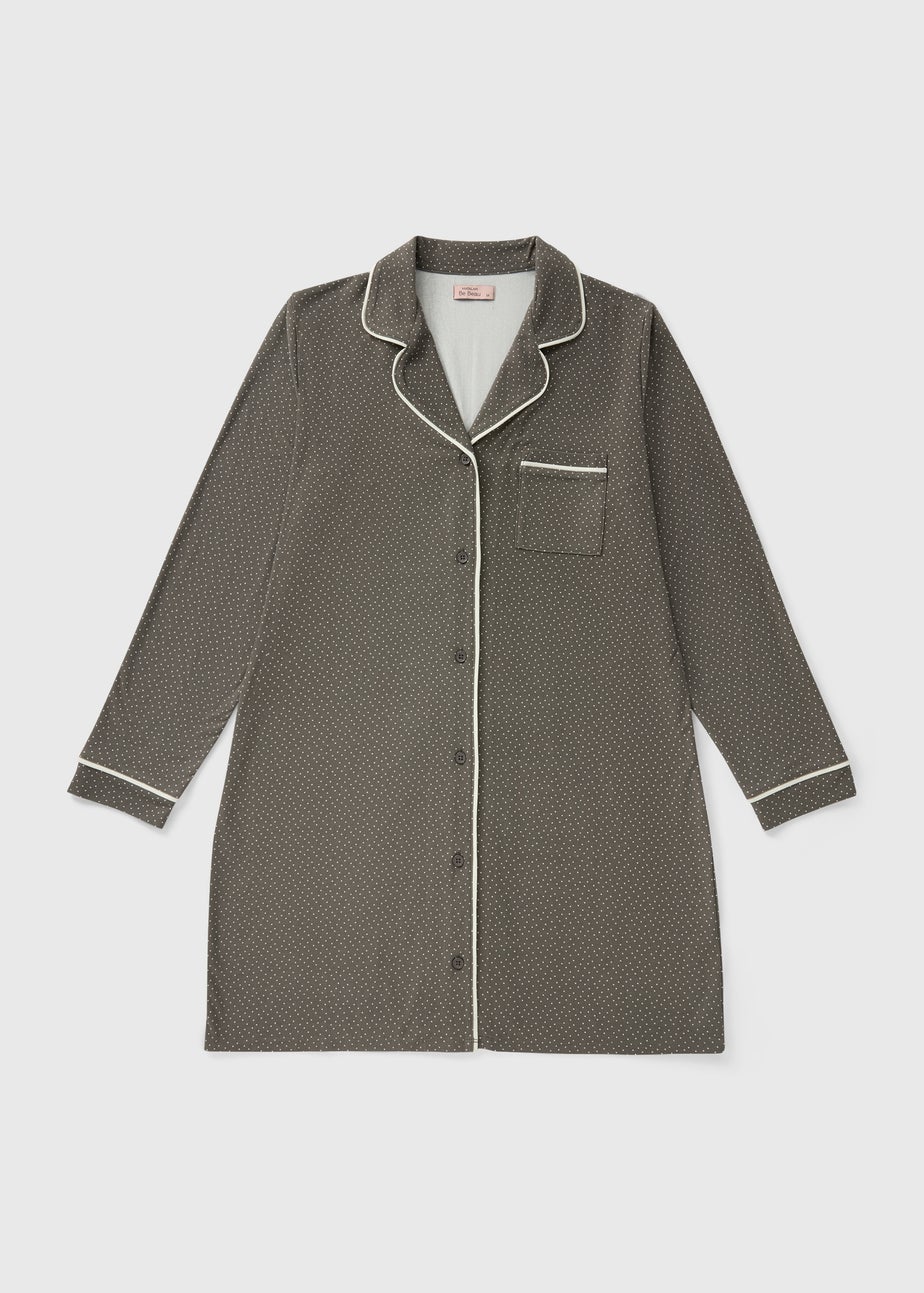 Black Spot Piped Nightie