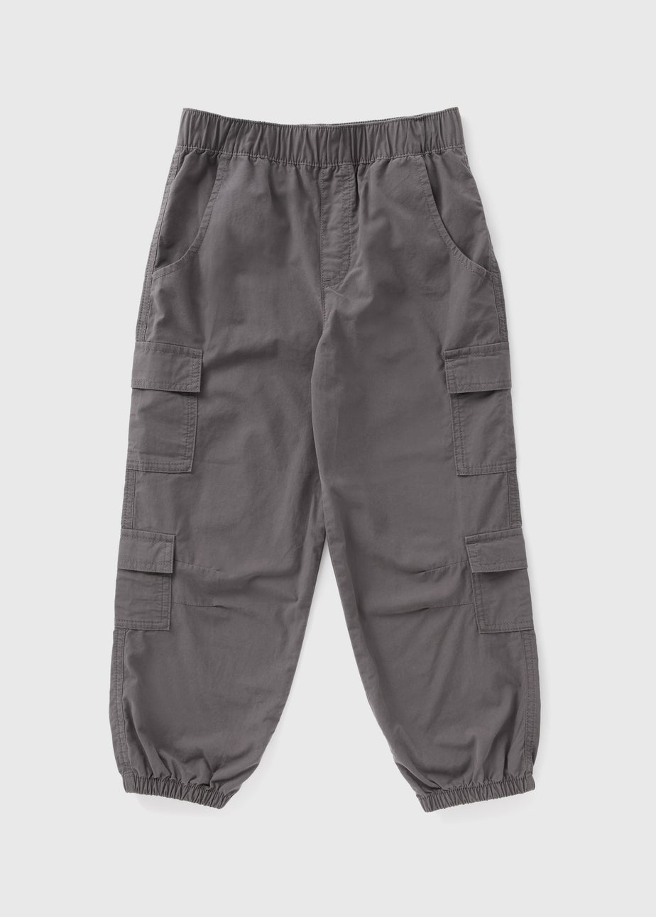 Girls Charcoal Cargo Trousers (7-15yrs)