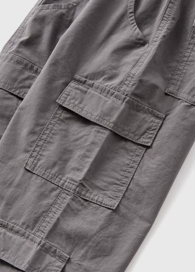 Girls Charcoal Cargo Trousers (7-15yrs)