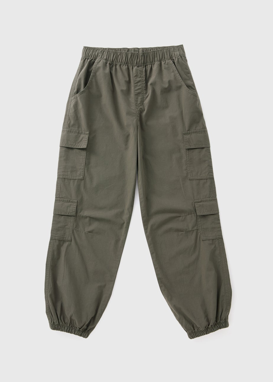 Girls Khaki Cargo Trousers (7-15yrs)