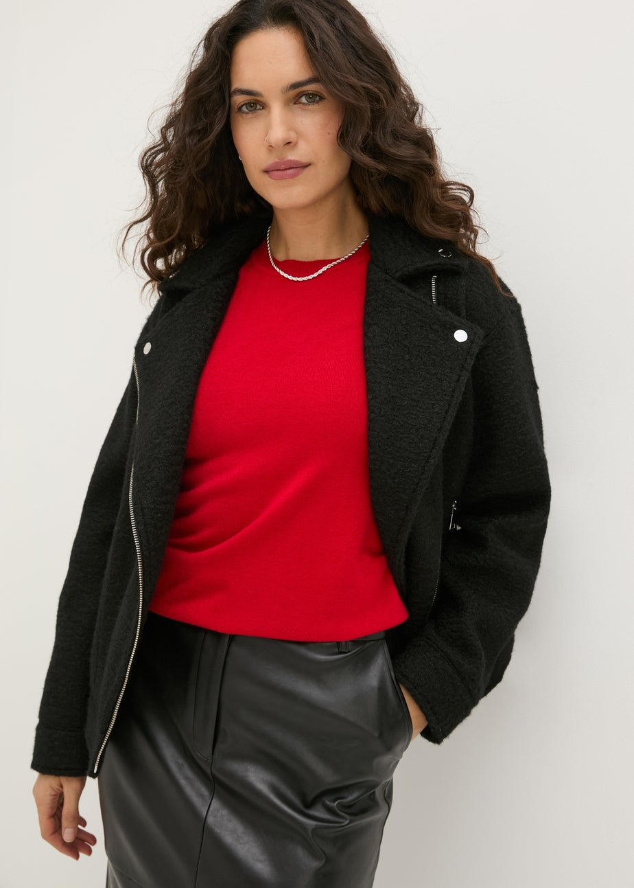 Red Soft Long Sleeve Top