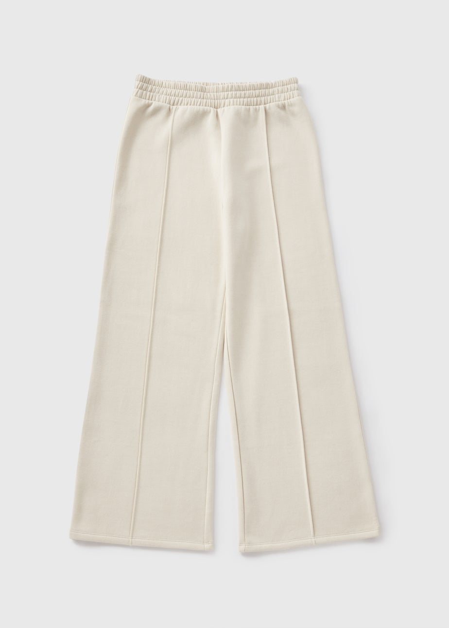 Girls Cream Wide Leg Joggers (7-15yrs)