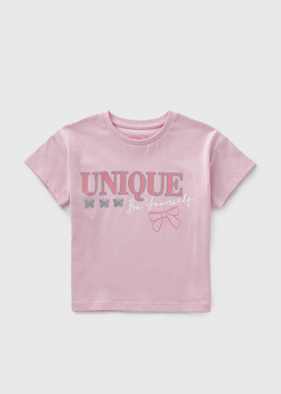 Girls Pink Unique T-Shirt (1-7yrs)