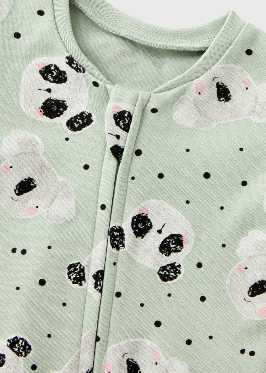 Baby Green Panda Sleepsuit (Newborn-18mths)