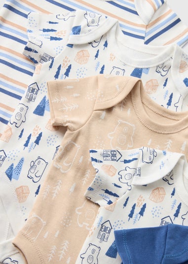 5 Pack Multicolour Baby Bear Bodysuits (Newborn-23mths)