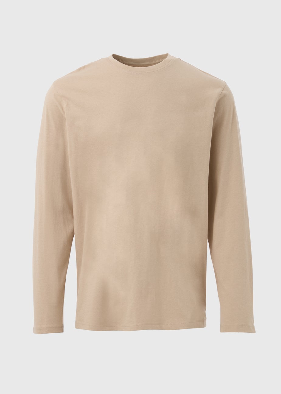 Stone Essential Crew Neck Long Sleeve T-Shirt