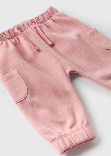 Baby Pink Cargo Jogging Bottoms (Newborn-23mths)