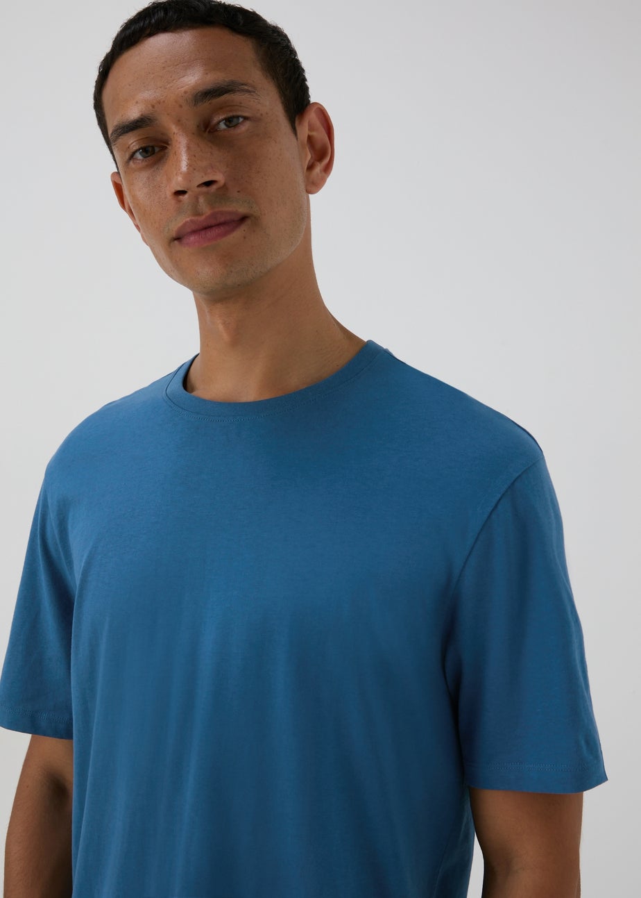 Blue Essential Crew Neck T-Shirt