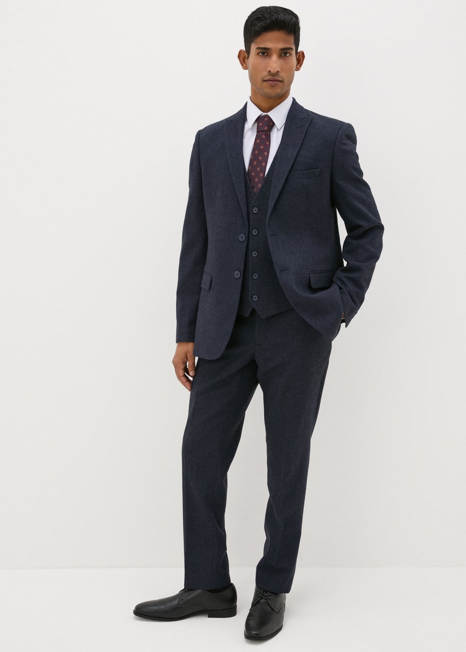 Taylor & Wright Highclere Navy Wool Blend Waistcoat