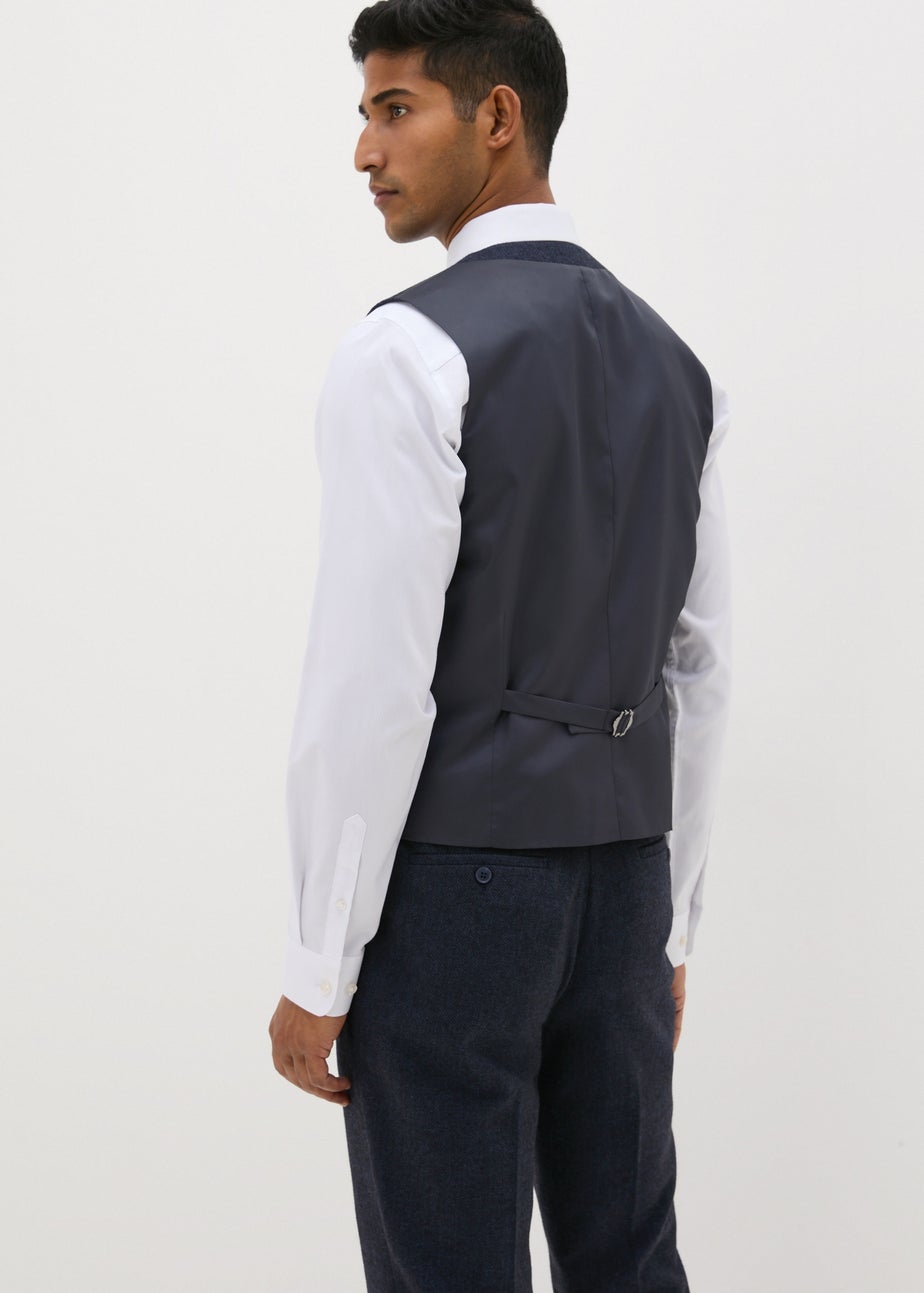 Taylor & Wright Highclere Navy Wool Blend Waistcoat