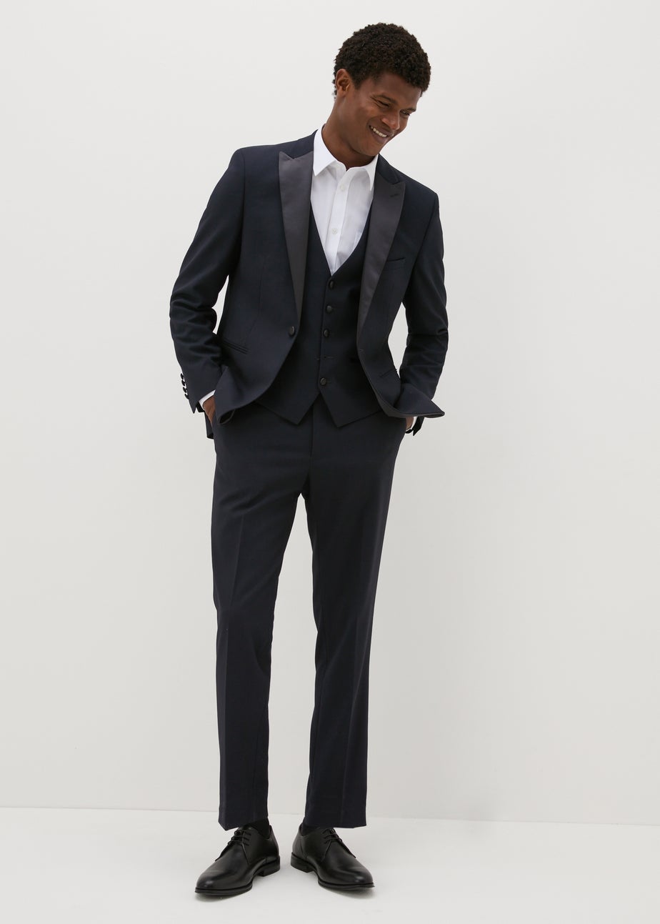 Taylor & Wright Dunham Navy Jacquard Evening Waistcoat