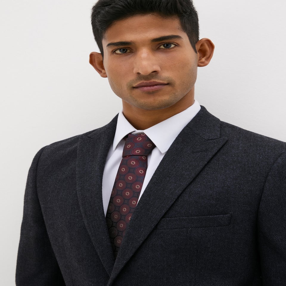 Taylor & Wright Highclere Navy Wool Blend Tailored Fit Suit Jacket