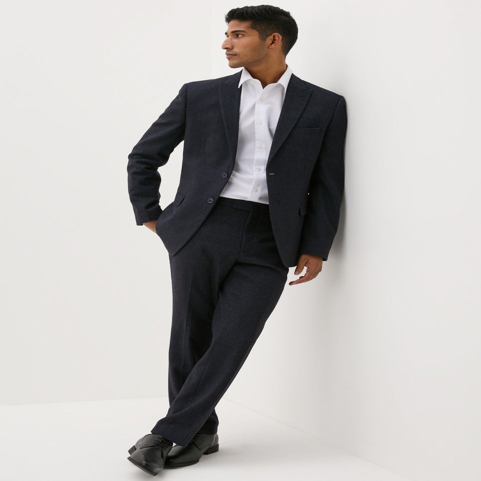 Taylor & Wright Highclere Navy Wool Blend Tailored Fit Suit Jacket