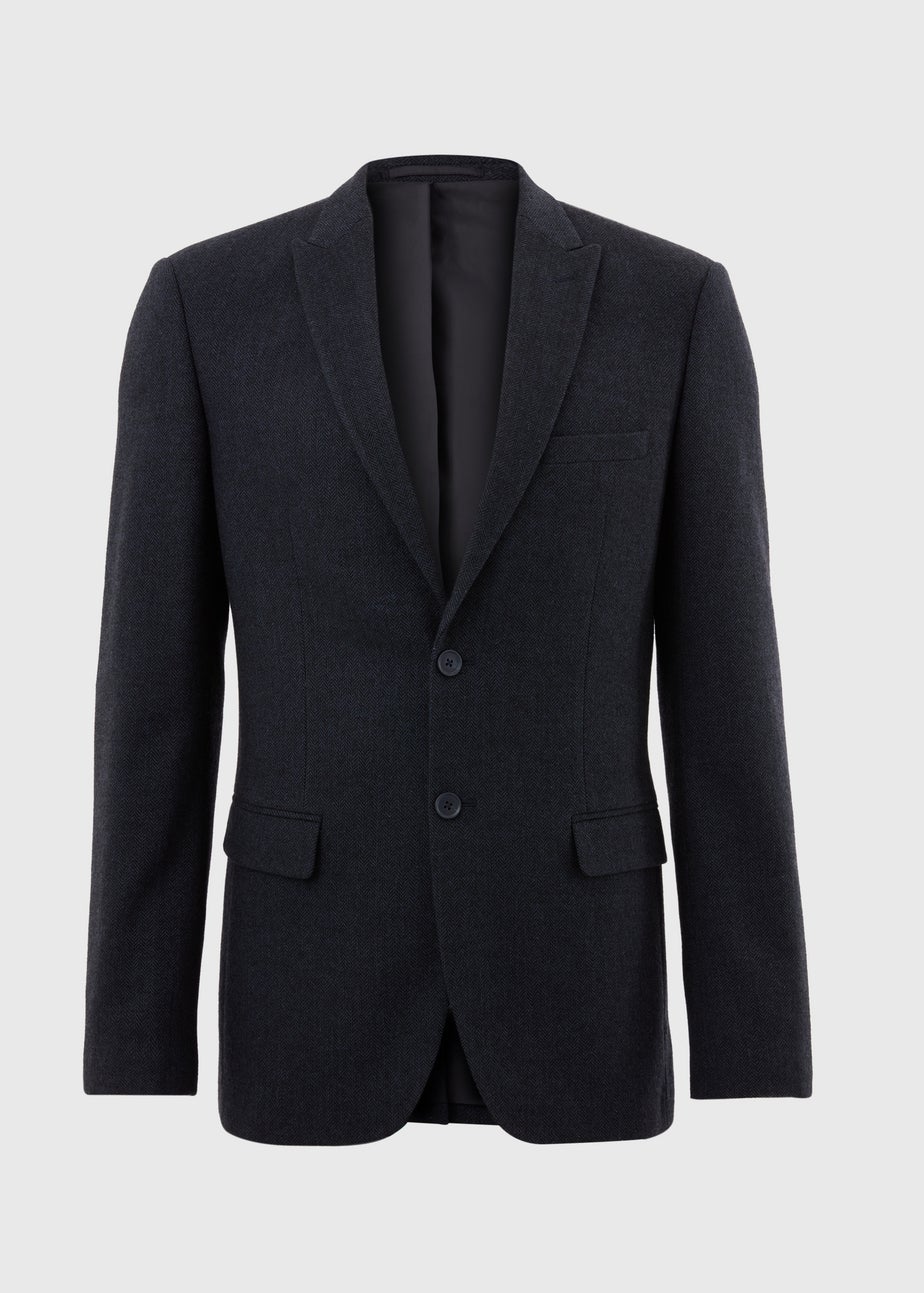 Taylor & Wright Highclere Navy Wool Blend Tailored Fit Suit Jacket