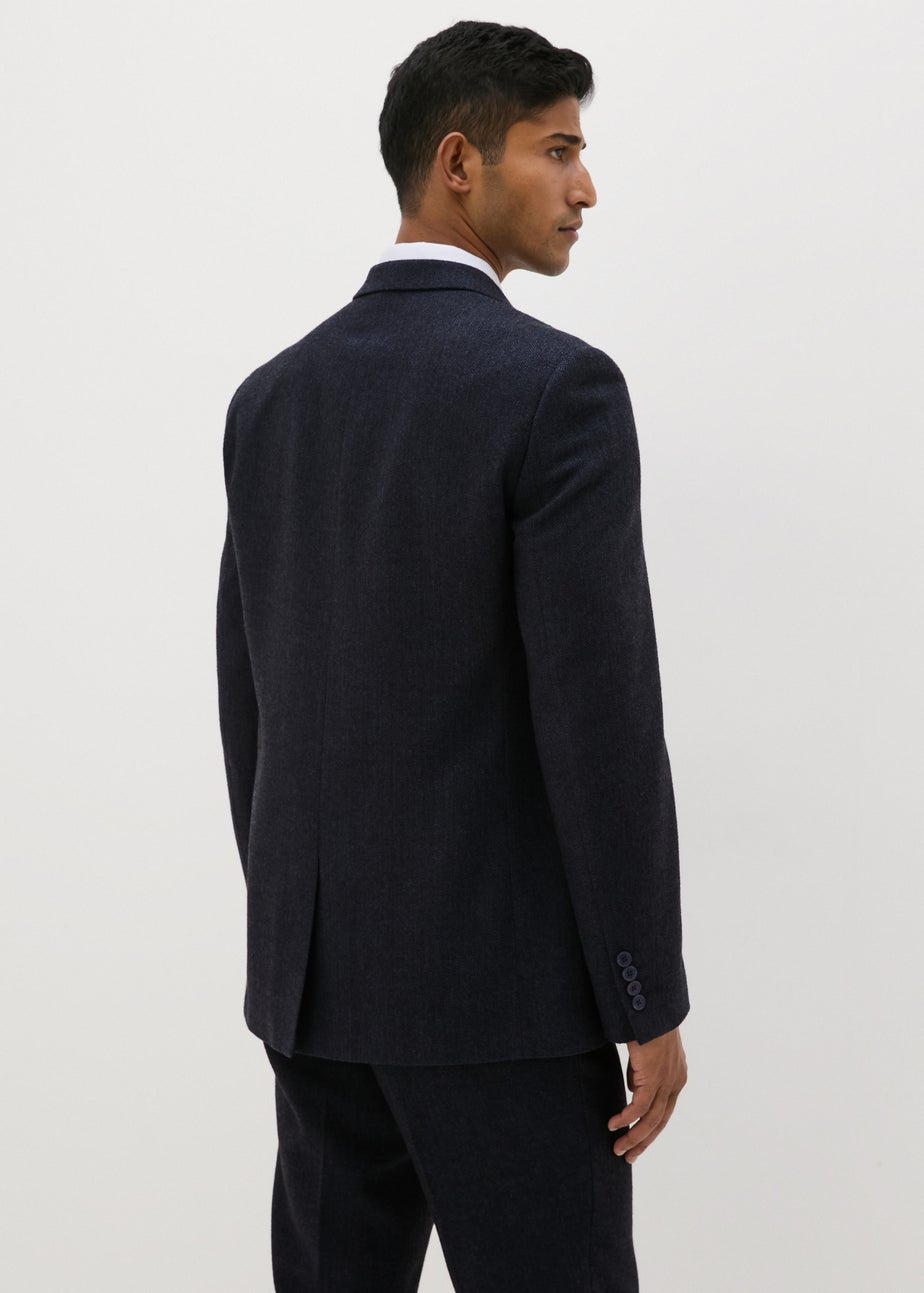 Taylor & Wright Highclere Navy Wool Blend Tailored Fit Suit Jacket