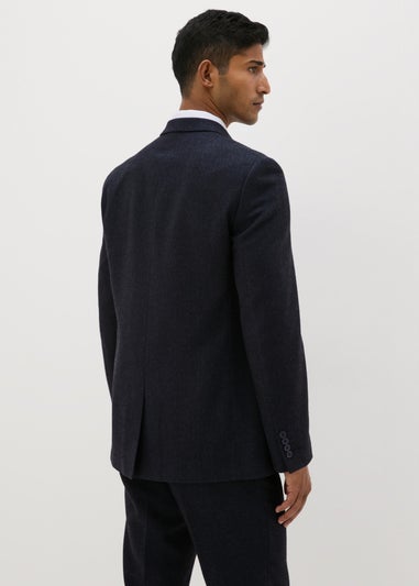 Taylor & Wright Highclere Navy Wool Blend Tailored Fit Suit Jacket