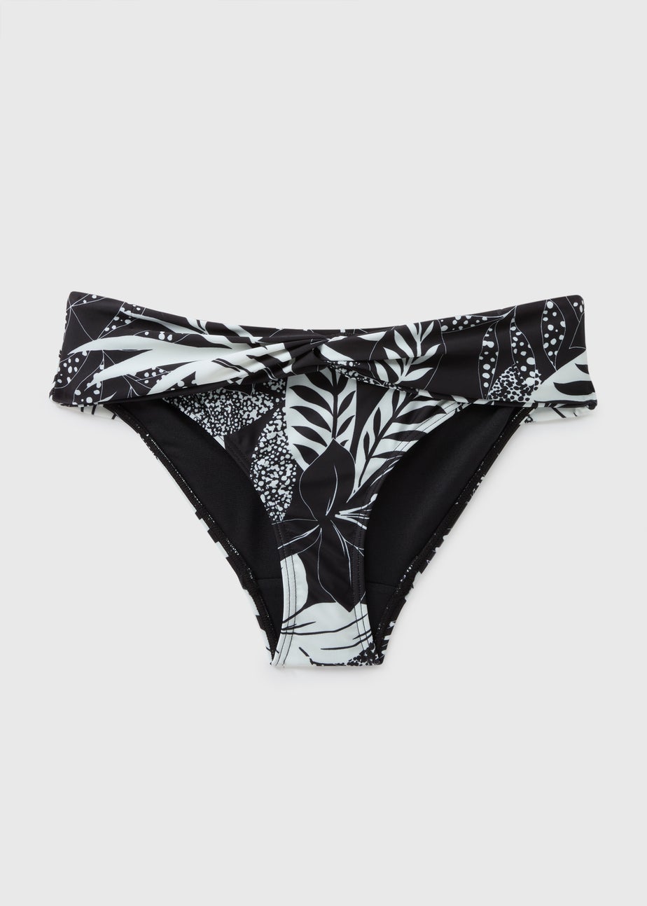 Black Floral Bikini Bottoms