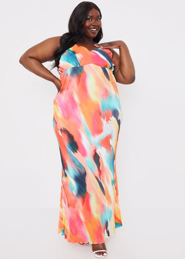 In The Style Jac Jossa Multicoloured Plisse Midi Dress