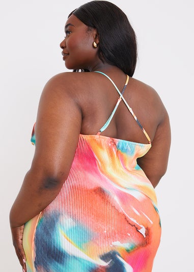 In The Style Jac Jossa Multicoloured Plisse Midi Dress