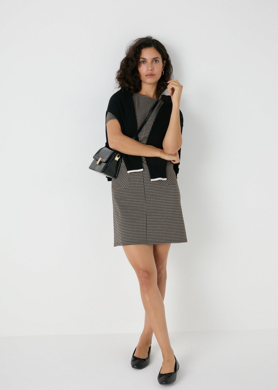 Et Vous Brown Ponte Tunic Dress