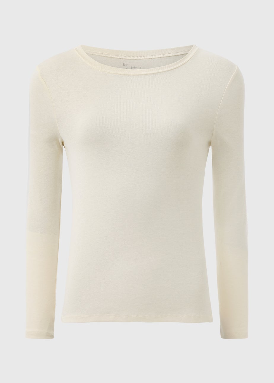 Cream Long Sleeve T Shirt