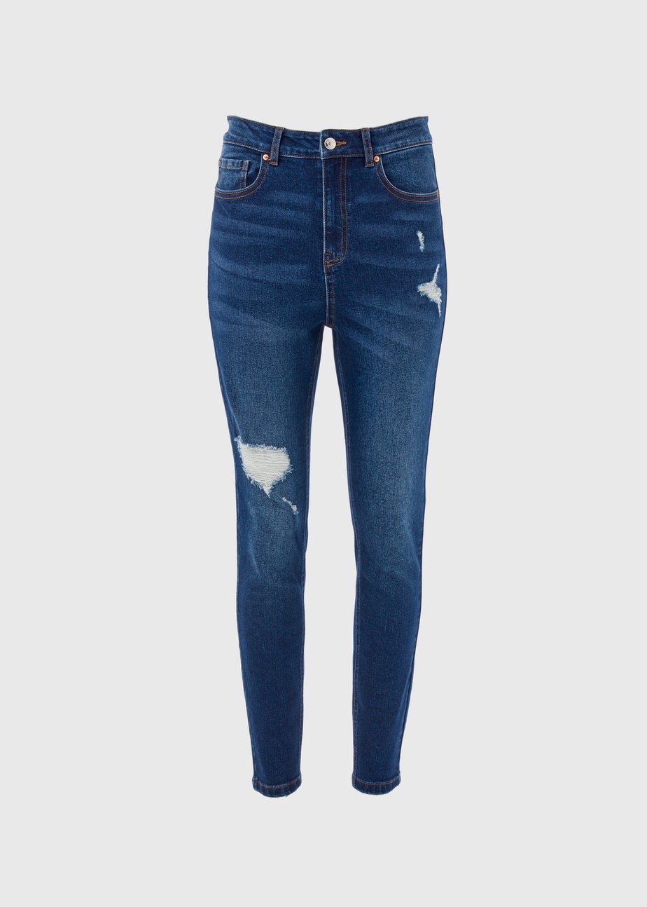 April Mid Wash Ripped Skinny Jeans