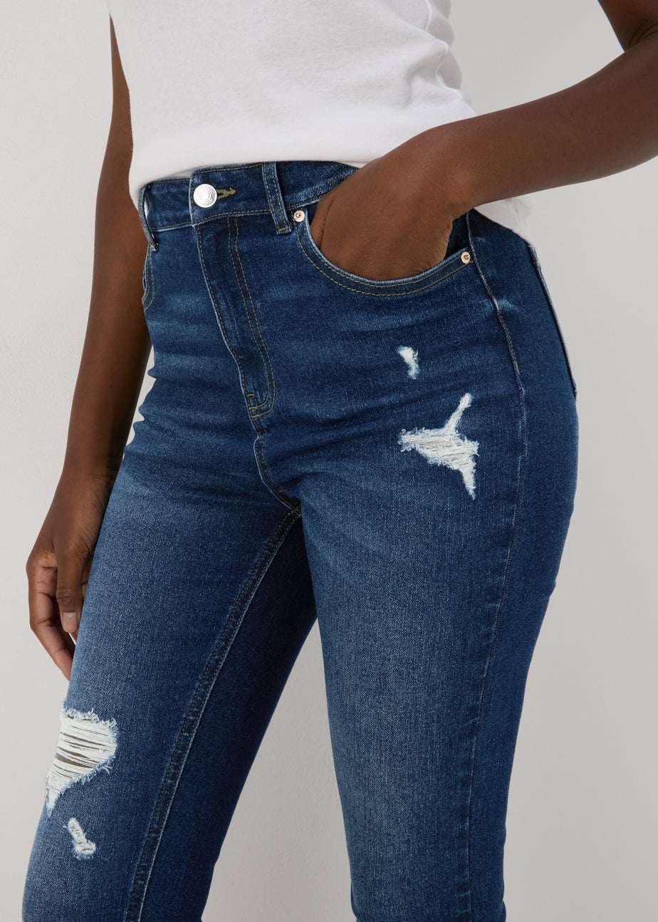 April Mid Wash Ripped Skinny Jeans