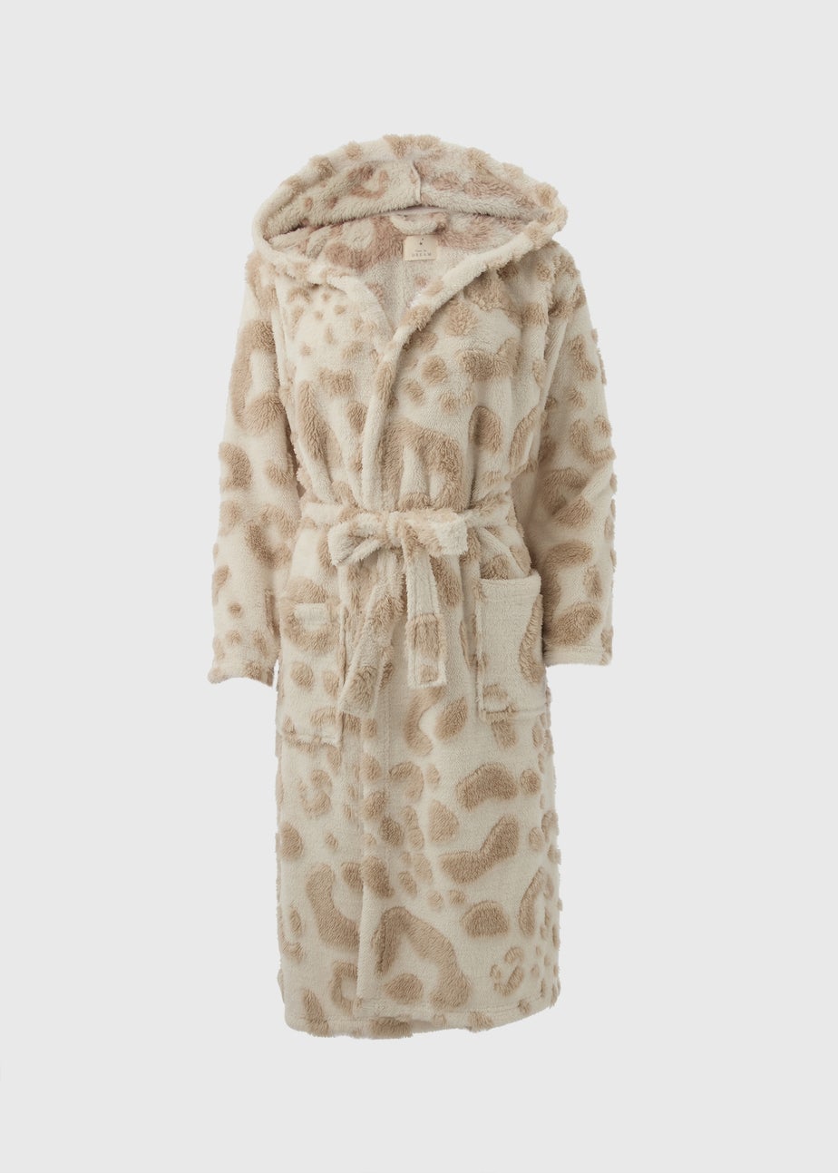 Brown Animal Pattern Dressing Gown