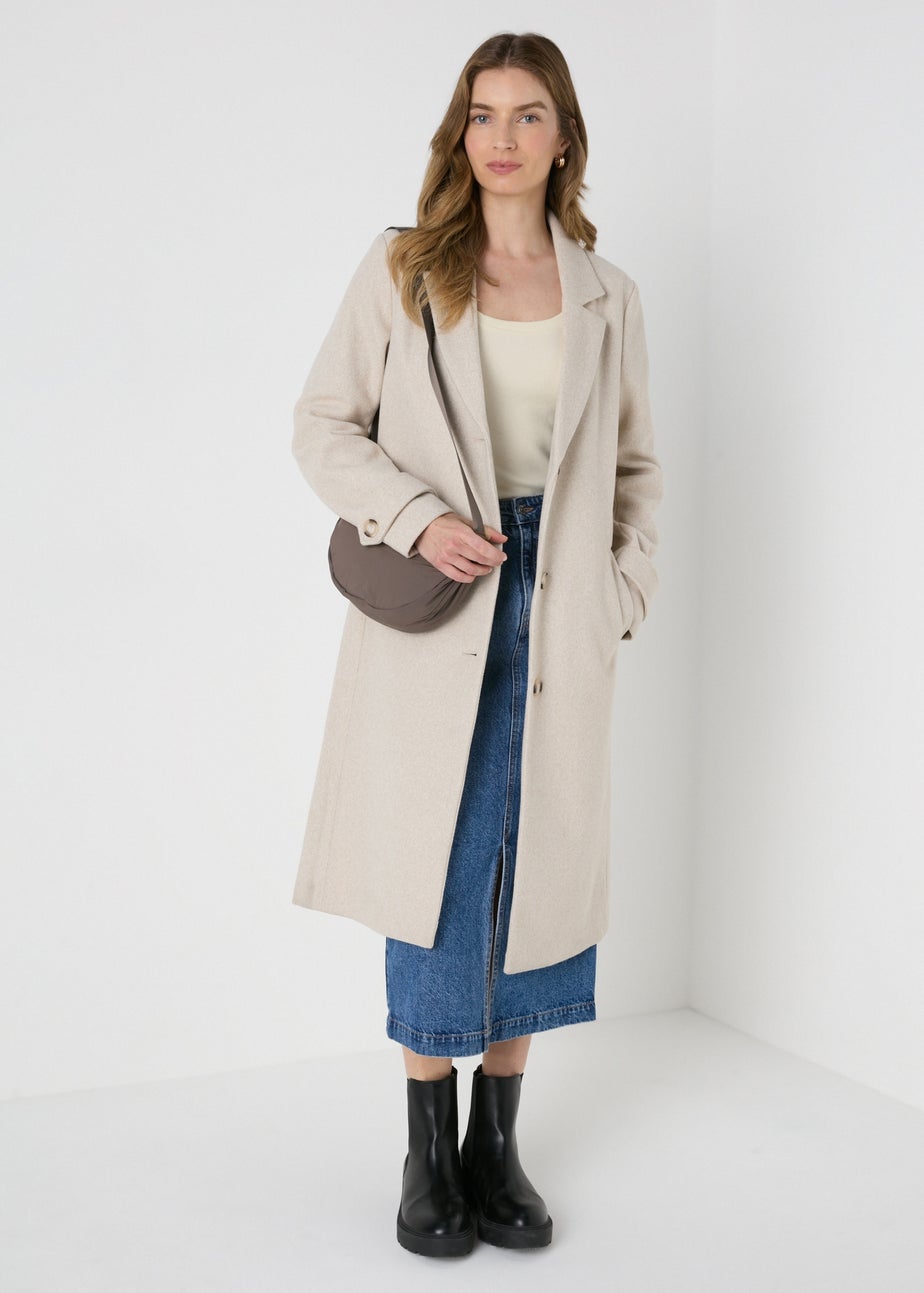 Cream Scoop Neck Top