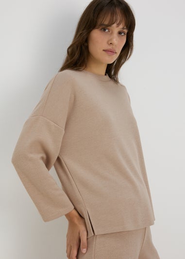 Cream Soft Touch Co Ord Top