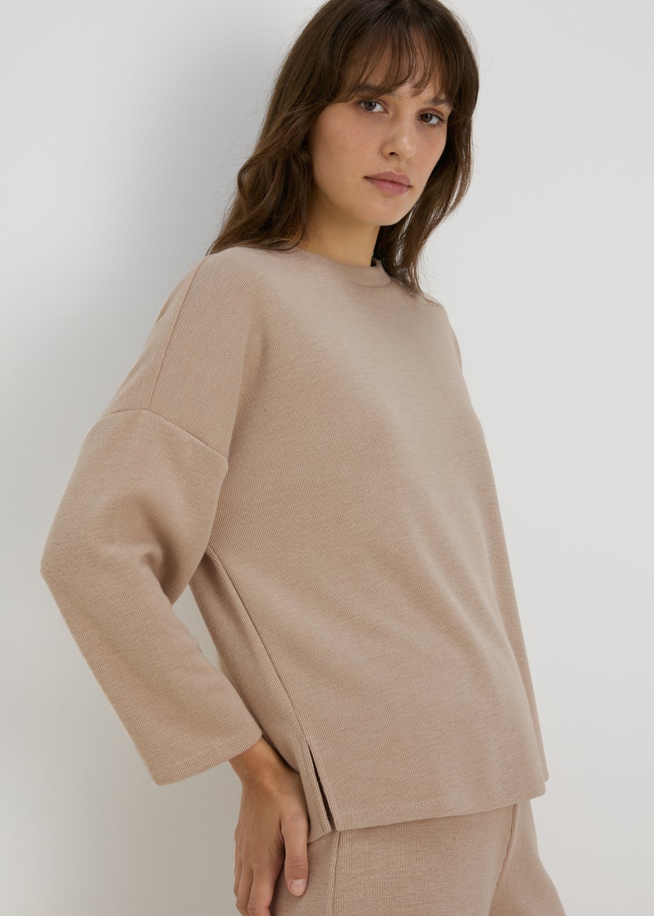 Cream Soft Touch Co Ord Top