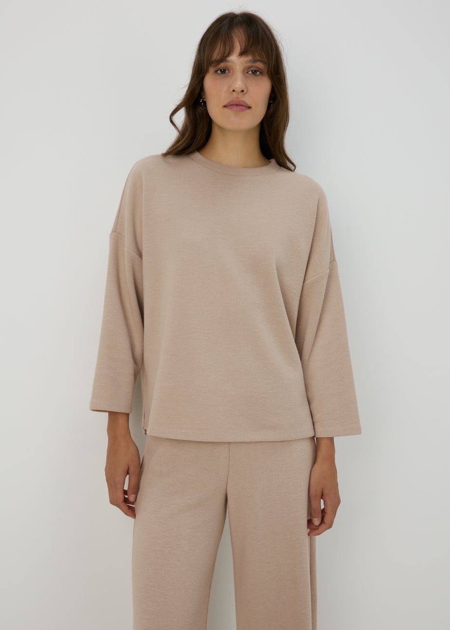 Cream Soft Touch Co Ord Top