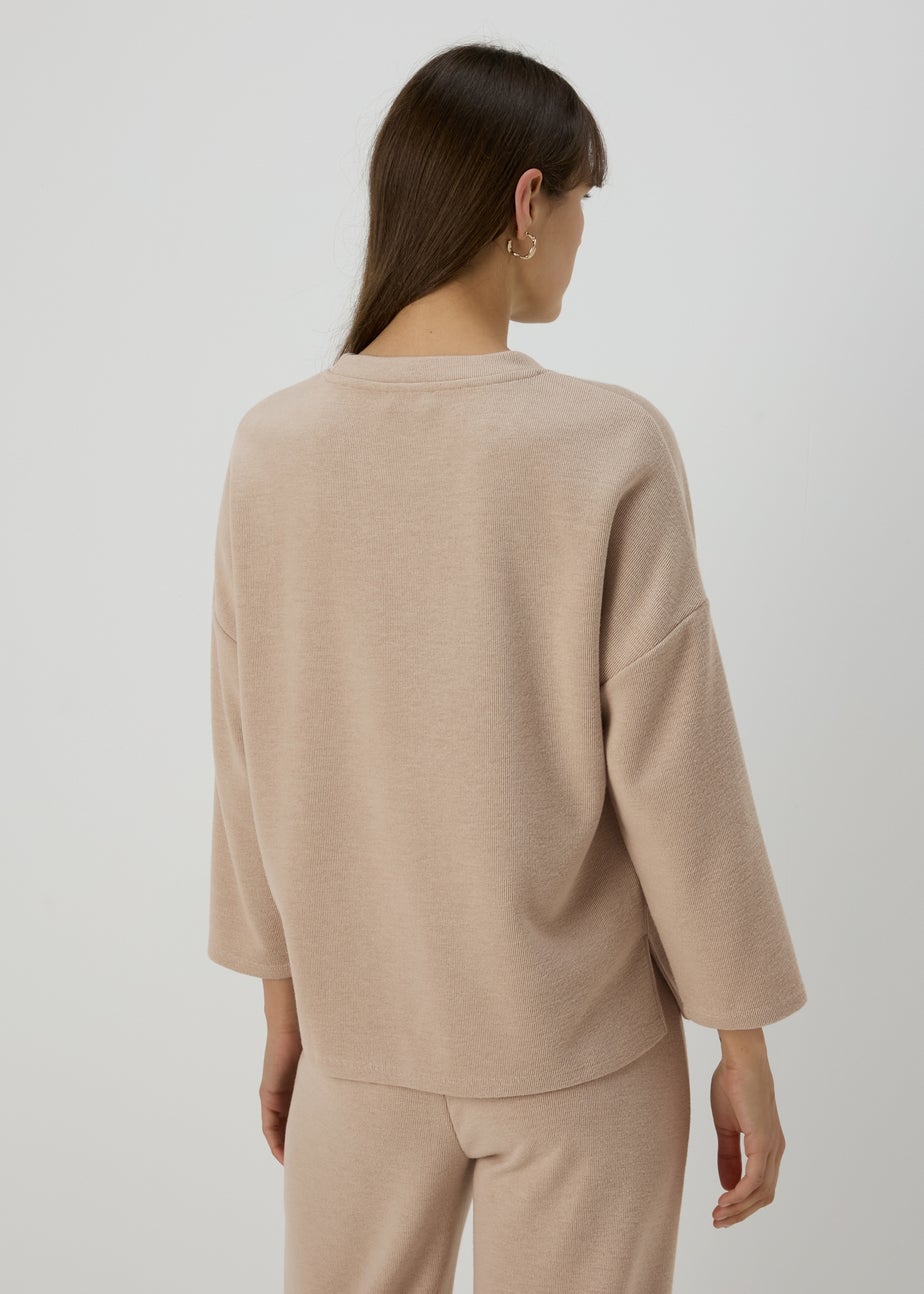 Cream Soft Touch Co Ord Top