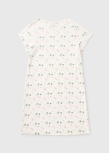 Cream Star Print Nightie