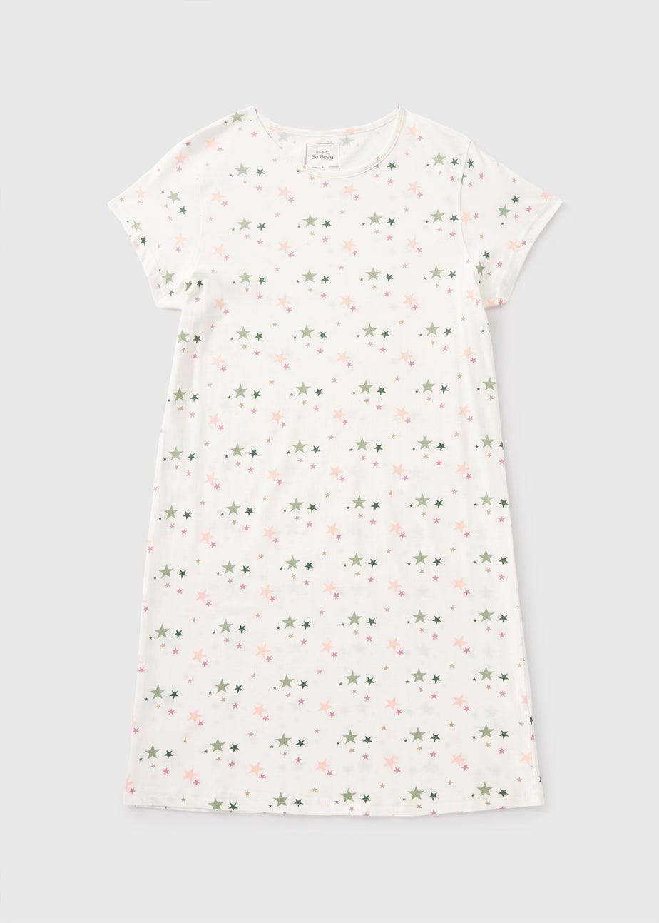 Cream Star Print Nightie