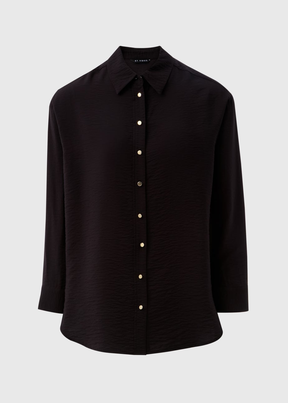 Et Vous Black Airflow Shirt