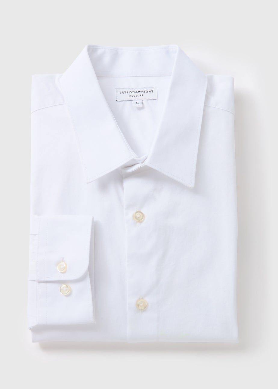 Taylor & Wright White Regular Fit Cotton Shirt