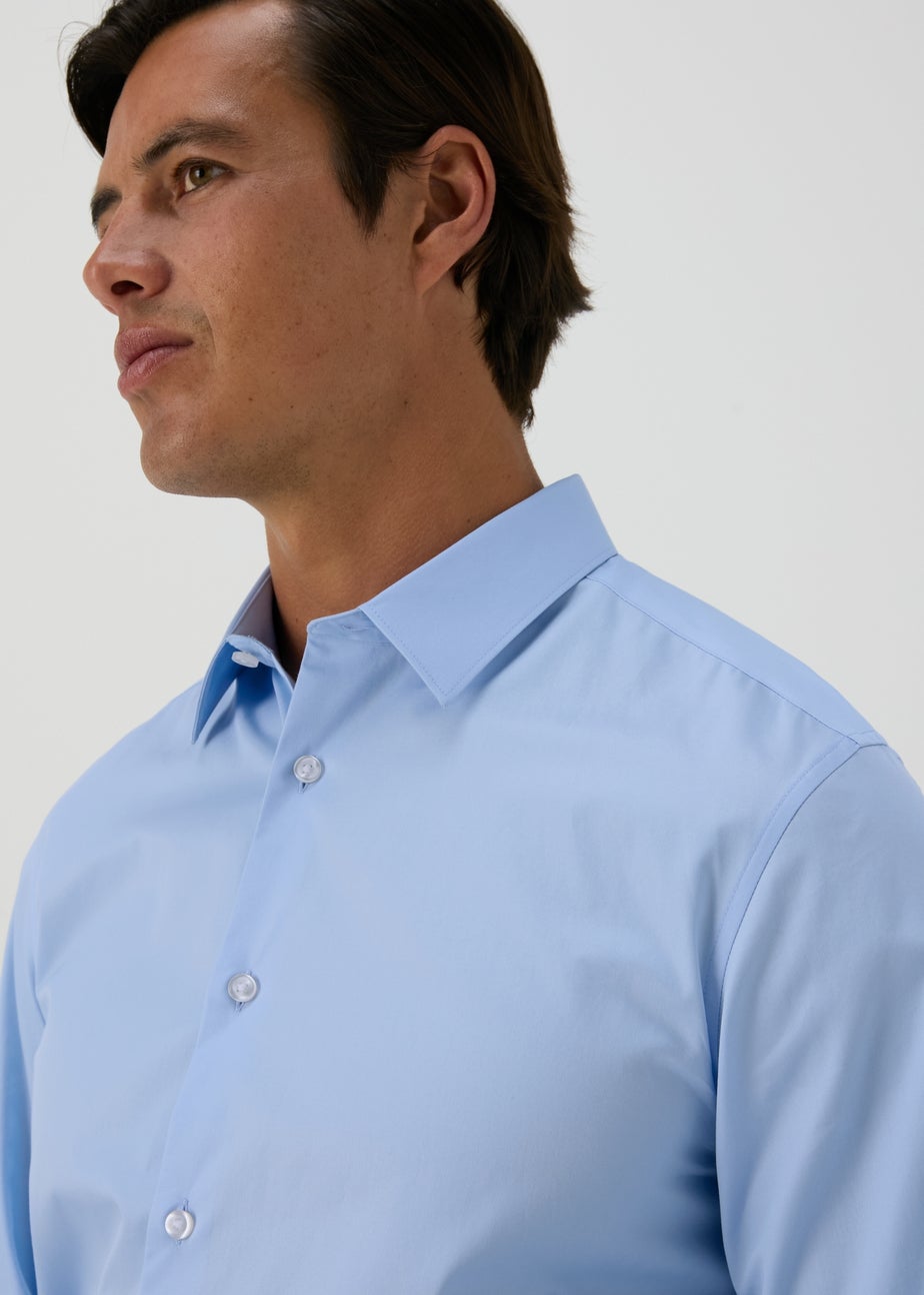 Taylor & Wright Blue Regular Fit Cotton Shirt