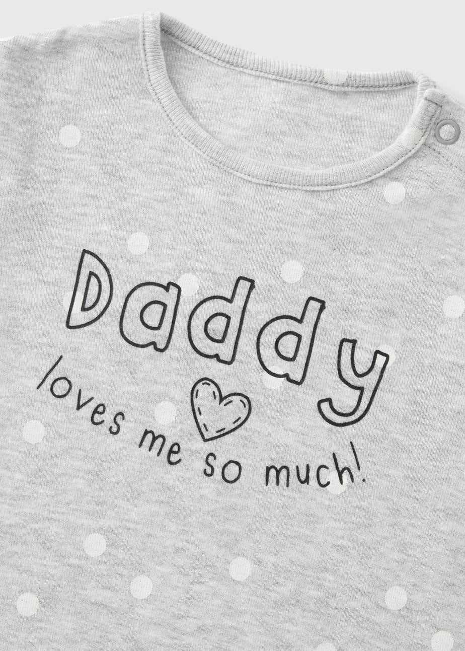 Baby Grey Daddy Sleepsuit (Newborn-18mths)