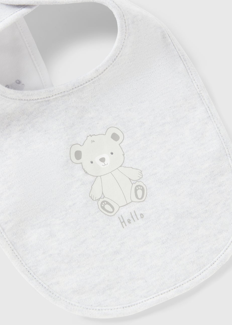 2 Pack Baby Grey Bibs