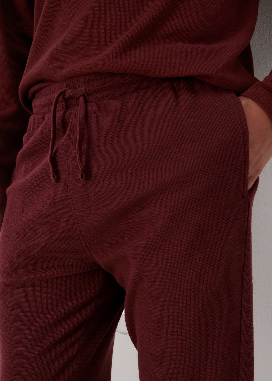 Burgundy Textured Pyjama Bottoms