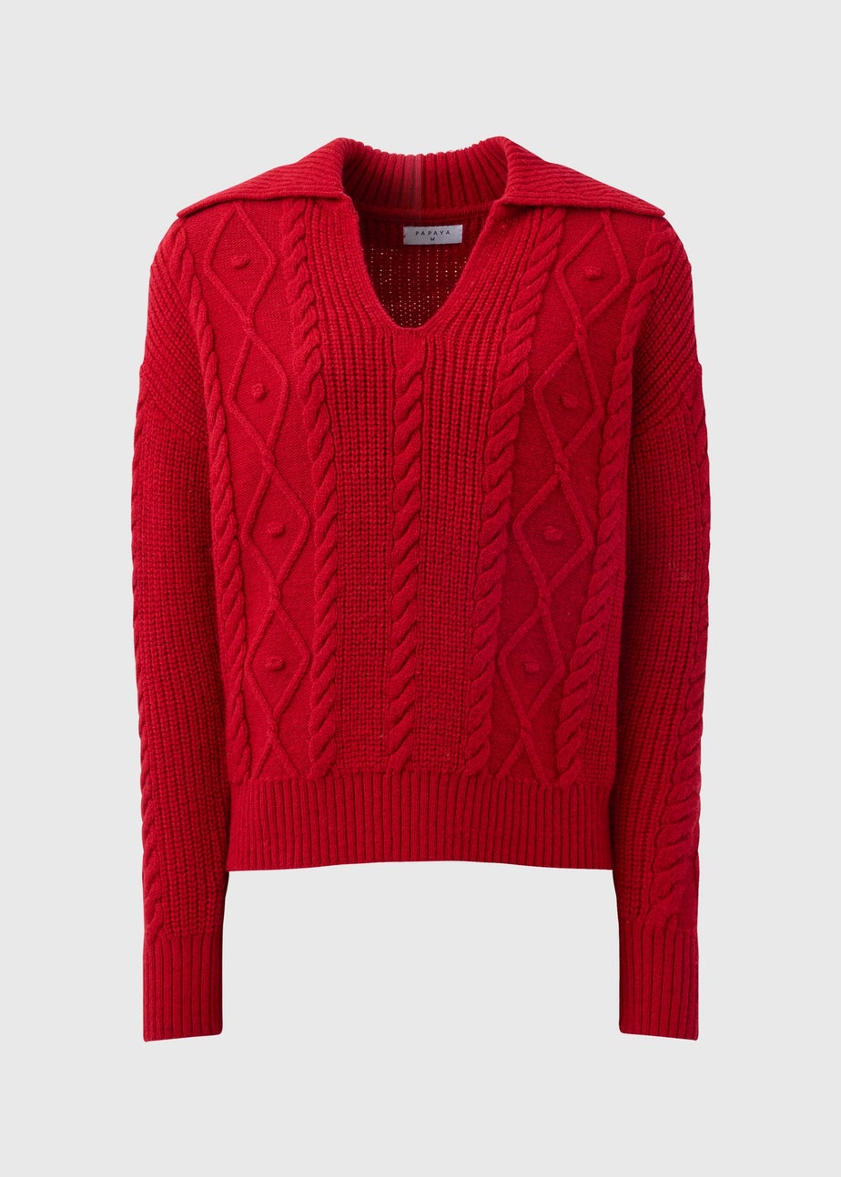 Red Open Collar Cable Jumper