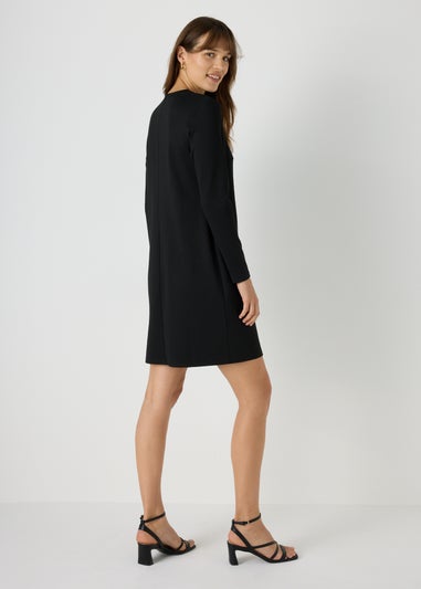 Et Vous Black Knee Length Jersey Dress