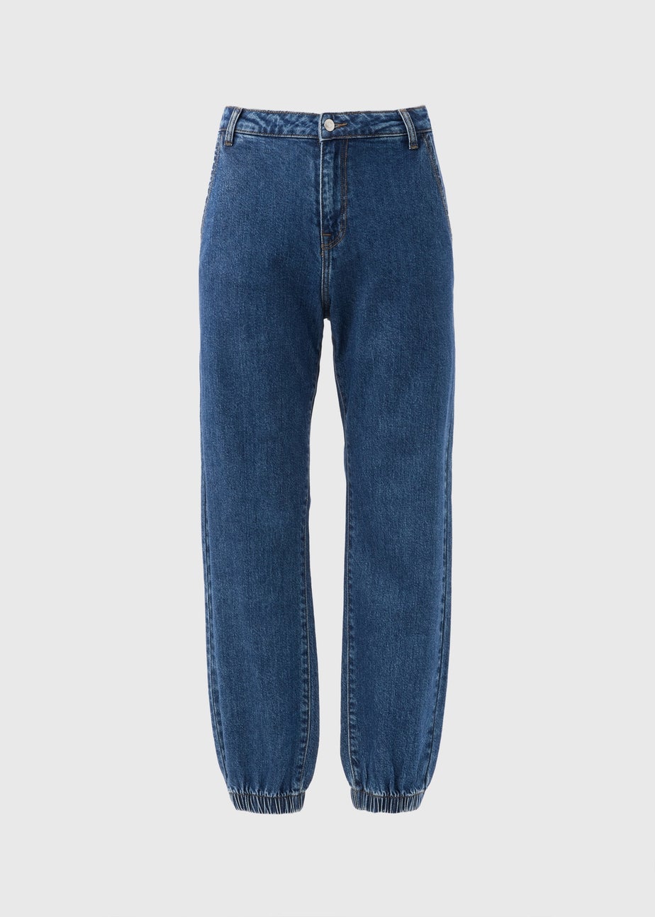 Mid Wash Parachute Jeans