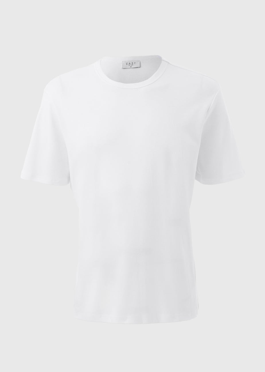 White Interlock Crew Neck T-Shirt