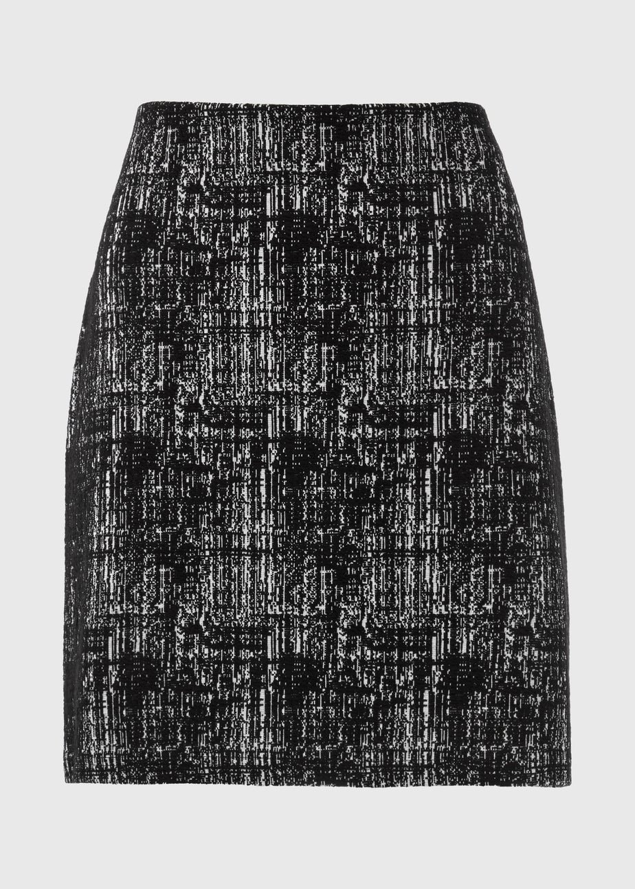 Et Vous Black Ponte Textured Mini Skirt