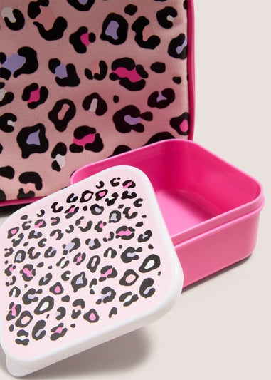 Leopard Print Lunch Bag & Snack Box (21cm x 25cm)