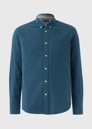 Lincoln Teal Checked Brushed Shirt